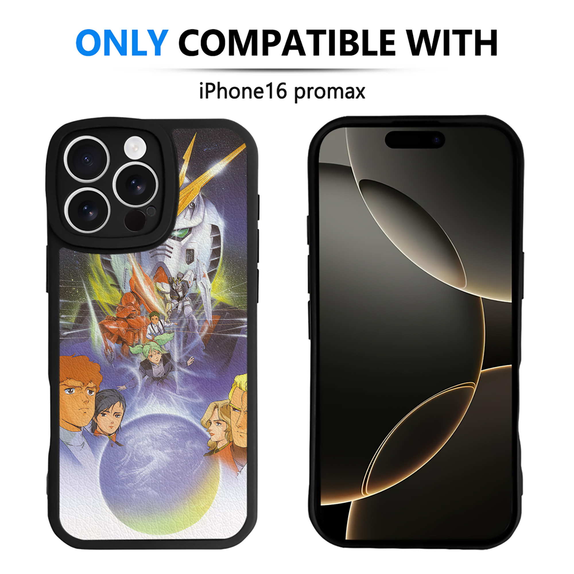 （画像用） 機動戦士ガンダム Mobile Suit Gundam 【iPhone 16シリーズ対応】シリコンスマホケース（レザー調） 材質：シリコン